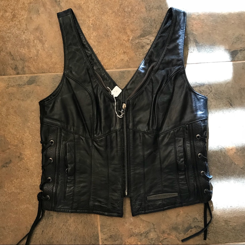 Harley Davidson Genuine Leather Biker Vest